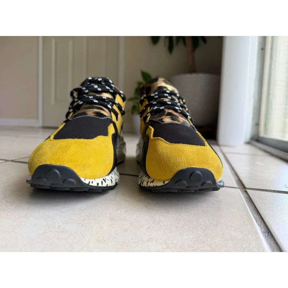 Steve Madden Ridge Yellow Multi Animal Print Men's Sneakers Size 11 M RIDG01M1